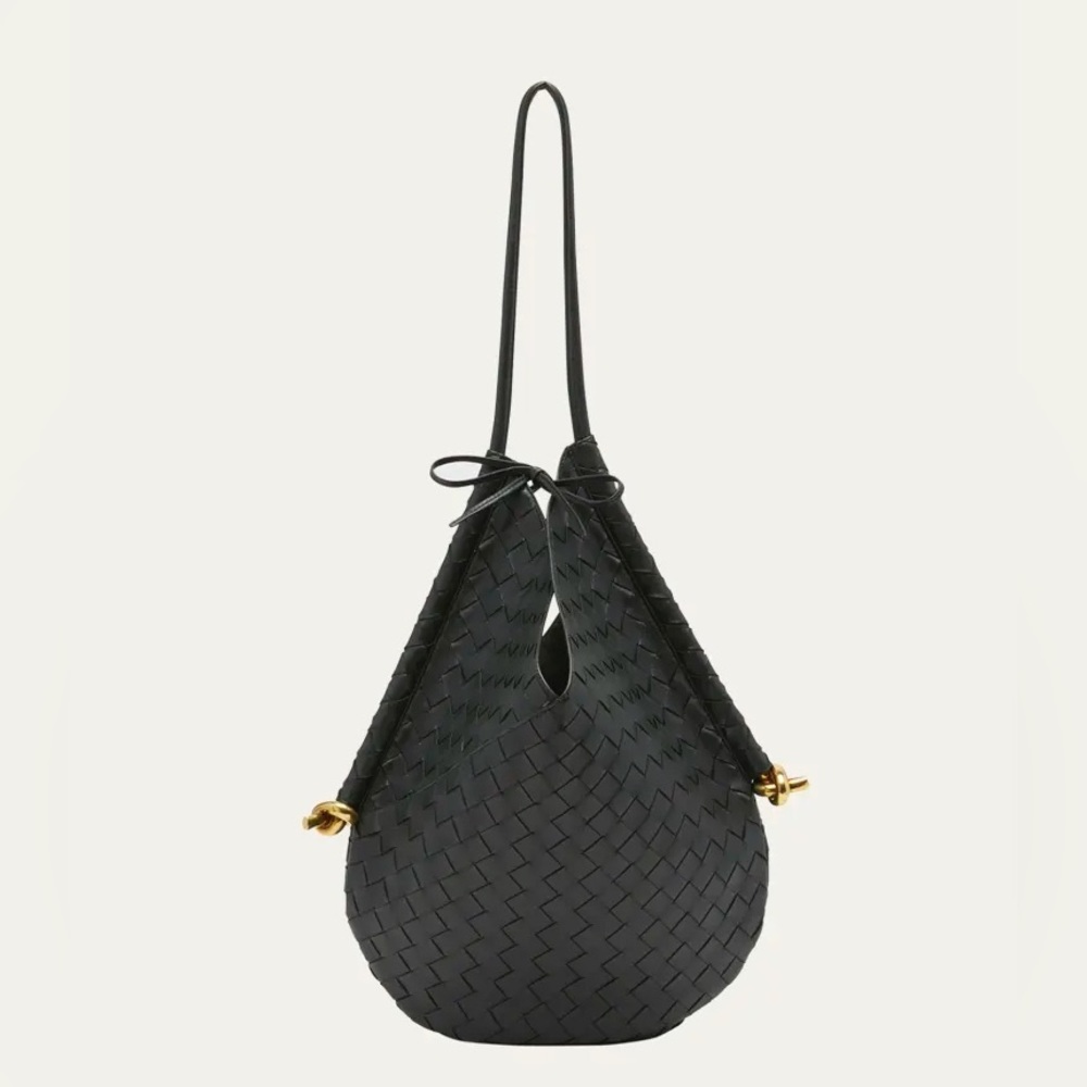 Bottega Venetta Medium Solstice Bag in Dark Green Brass